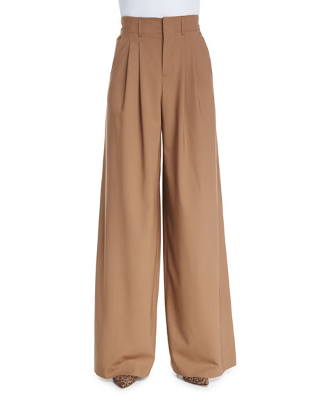 Pleated-Wide-Leg-Trousers